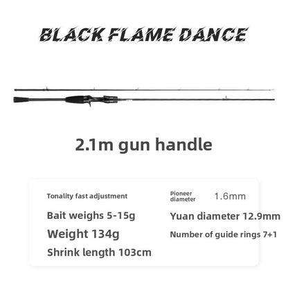 Haodun Full Fuji O-Ring Carbon Micro Lure Rod with Sound Wheel Seat 1.68m UL Fishing Rod Long Casting Fishing Rod
