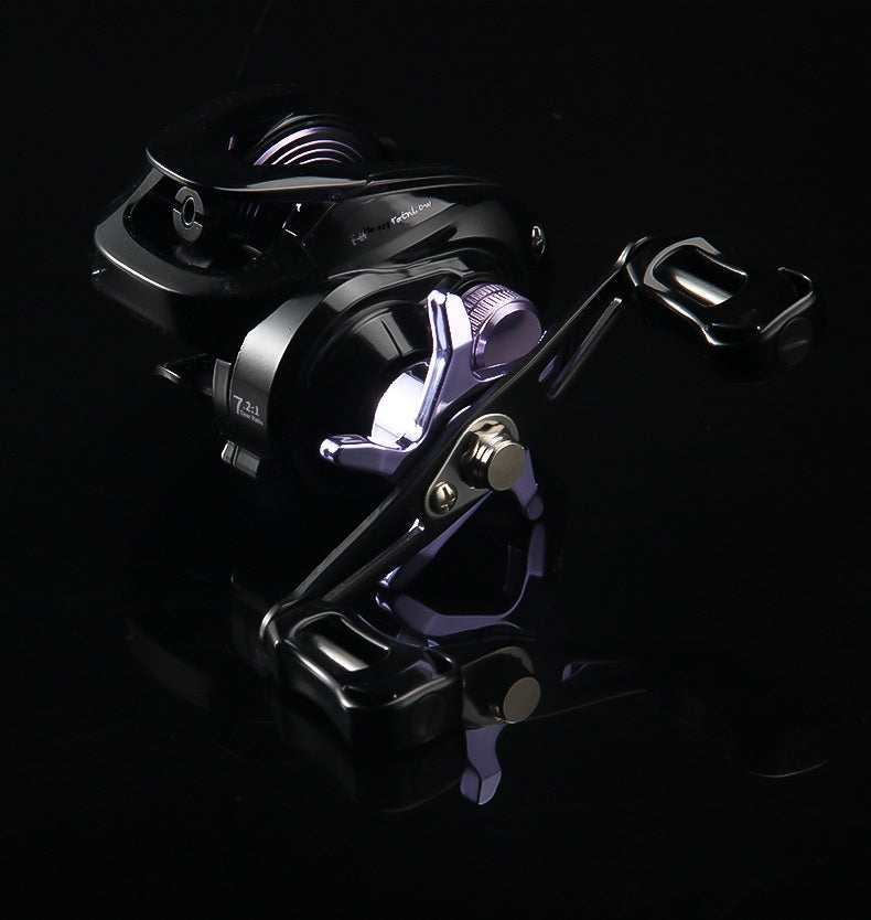 Electroplated Universal Water Drop Reel Lure Casting Fishing Reel with Drag Alarm 7.2:1 Metal Fishing Reel
