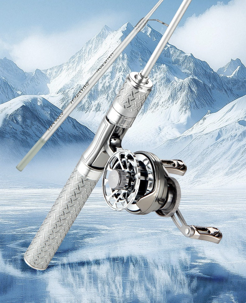Ice Fishing Rod Winter Fishing Rod Crucian Carp Bridge Fishing Rod Raft Fishing Rod Only 71g with Sound Wheel Seat Bridge Raft Rod Wholesale