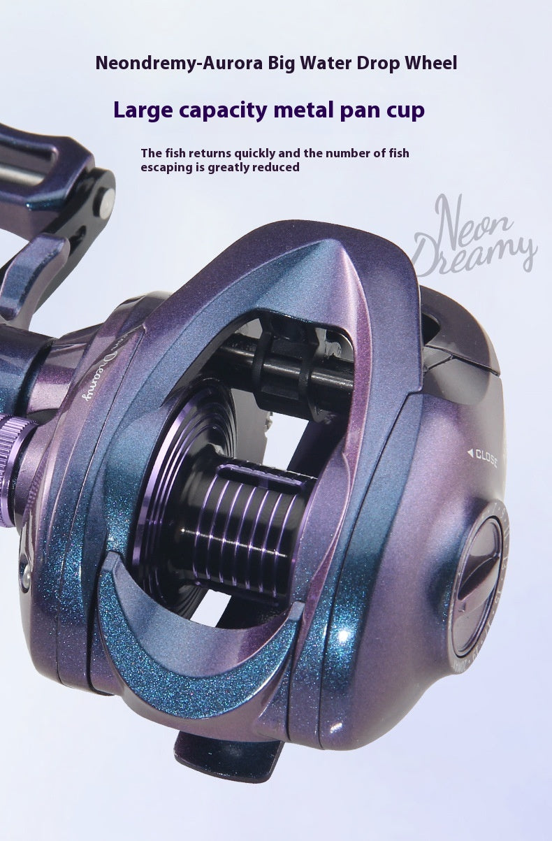 Lure Baitcasting Reel Wholesale Temu Cross-Border Universal Line Cup Fishing Reel Sea Rod Reel Black Colorful Fishing Reel ND