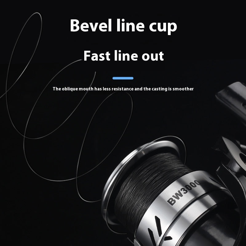 Seamless Lure Long Casting Spinning Reel 5.2:1 Micro Fishing Reel Fishing Line Reel Sea Rod Sea Fishing Reel BW
