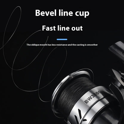 Seamless Lure Long Casting Spinning Reel 5.2:1 Micro Fishing Reel Fishing Line Reel Sea Rod Sea Fishing Reel BW