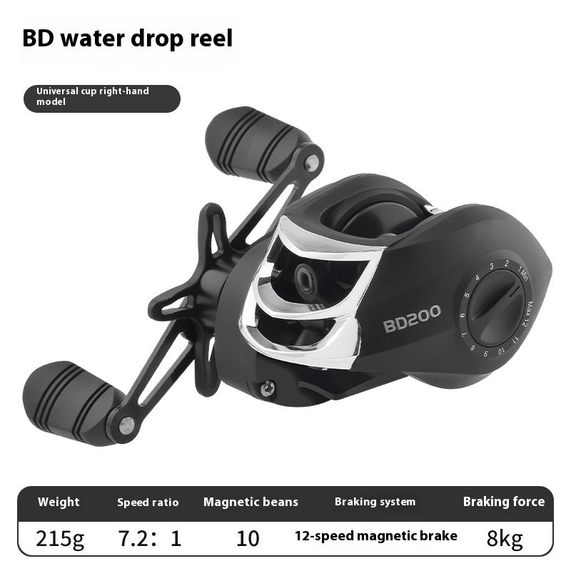 Haodun Lure Baitcasting Reel Wholesale Long Casting Anti-Explosion Line Fishing Reel Fishing Reel for Blackfish Micro Baitcasting Reel HD