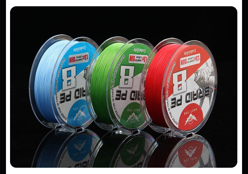 Fade-resistant 8-strand Long Casting PE Line Sub-line Fishing Line Main Line Big Fish Line Chinese Red Dali Horse Line Wholesale