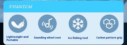 Ice Fishing Rod Winter Fishing Rod Crucian Carp Bridge Fishing Rod Raft Fishing Rod Only 71g with Sound Wheel Seat Bridge Raft Rod Wholesale