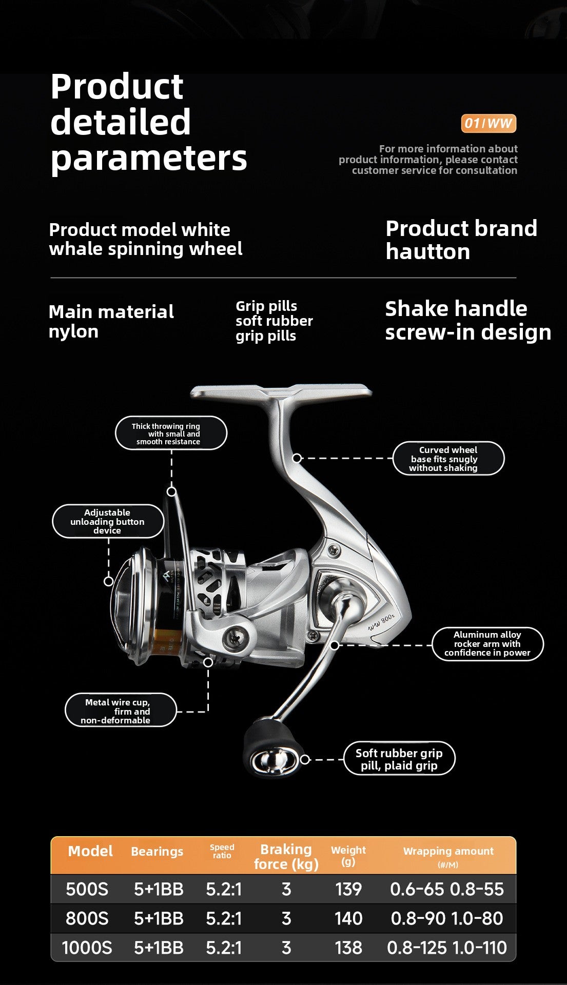 Integrated Casting Line Baitcasting Reel Screw-in Micro Fishing Reel 500 Type 800 Type 5+1 Long Casting Fishing Reel