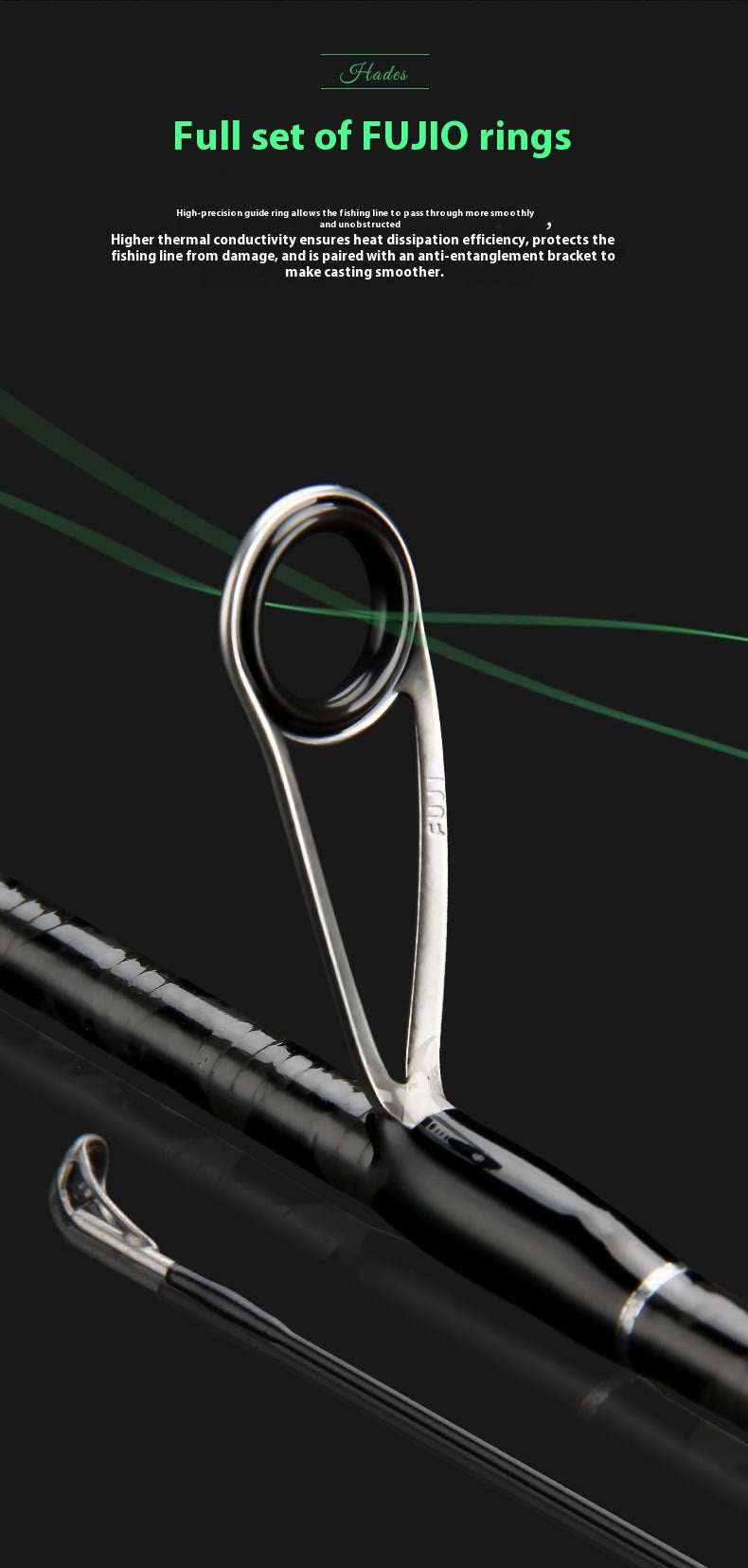 Full Set Fuji O-Ring Lure Rod Wholesale 4-Section Micro Object Mouth Rod Retractable Length Only 45cm Portable Fishing Rod