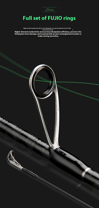 Full Set Fuji O-Ring Lure Rod Wholesale 4-Section Micro Object Mouth Rod Retractable Length Only 45cm Portable Fishing Rod