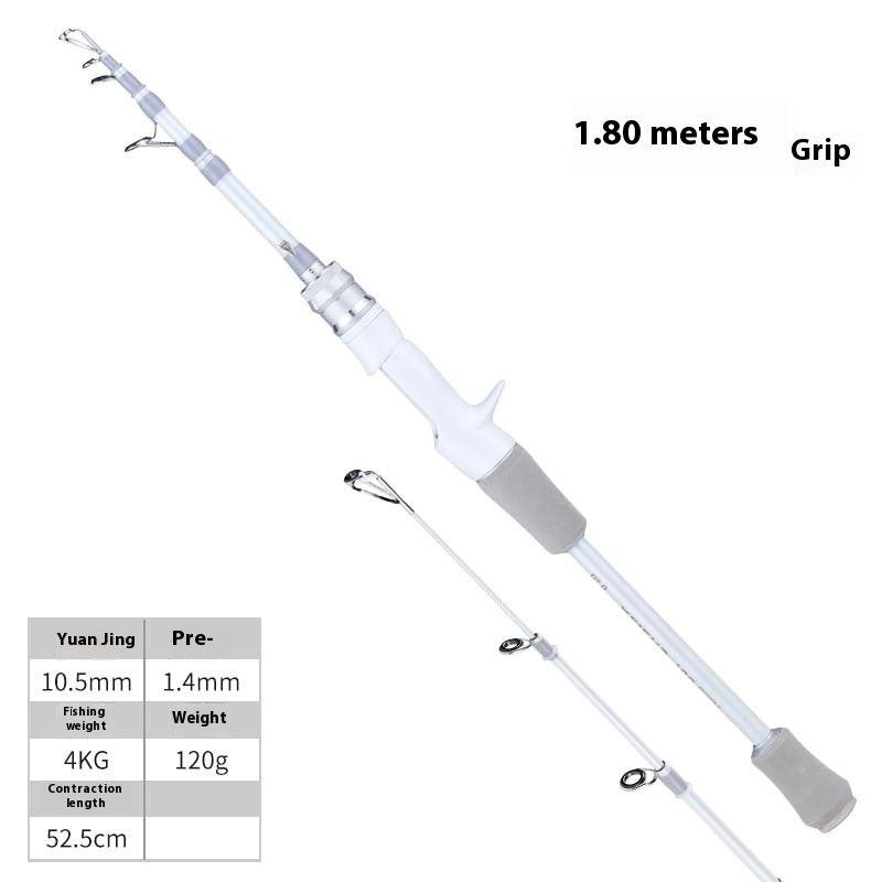 Wholesale Small White Rod Micro Lure Rod 1.68m UL Mouth Rod M Adjustable Long Casting Universal Rod Carbon Fiber Fishing Rod