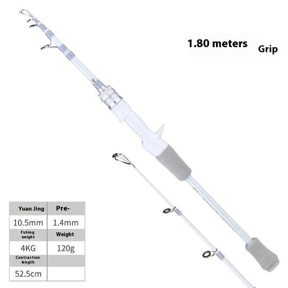 Wholesale Small White Rod Micro Lure Rod 1.68m UL Mouth Rod M Adjustable Long Casting Universal Rod Carbon Fiber Fishing Rod