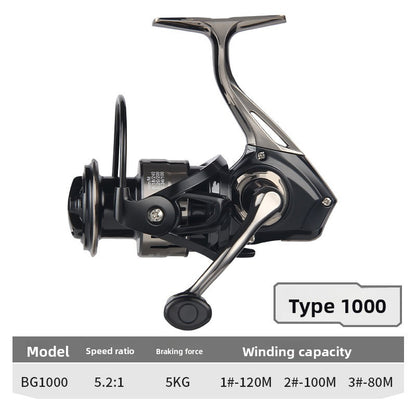 All-metal gapless spinning wheel long-cast sea fishing throwing wheel anti-seawater fishing wheel large object wheel anchor fish wheel BG