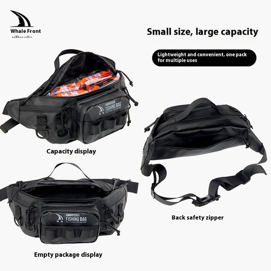 Waterproof Lure Waist Bag Wholesale Multifunctional Outdoor Fishing Bag Shoulder Bag Large Capacity Single Shoulder Crossbody Lure Bag
