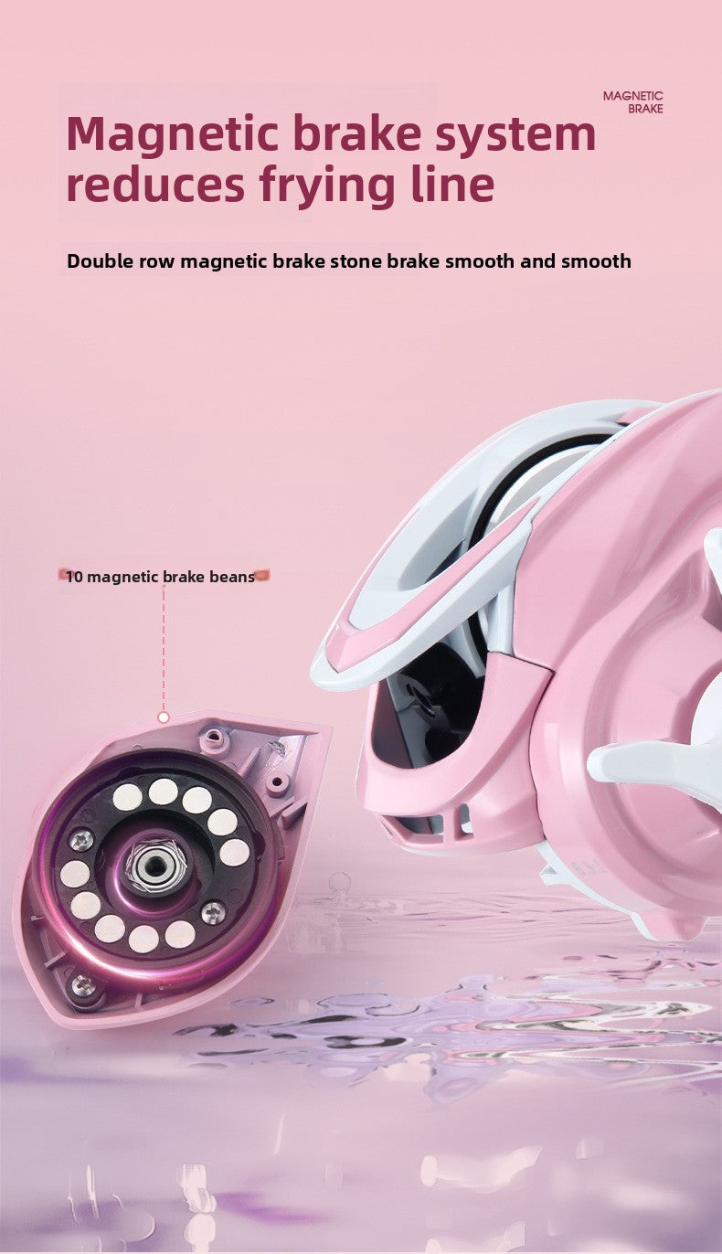 Macaron Pink Water Drop Reel Wholesale Long Casting Fishing Reel Temu with Drag Alarm Micro Fishing Reel 6.3:1