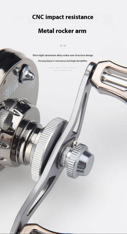 Micro Lead Raft Wheel Front Casting Wheel Bridge Raft Boat Raft Wheel Ice Fishing Wheel One-Key Magnetic Brake Slow-Descent Raft Fishing Wheel