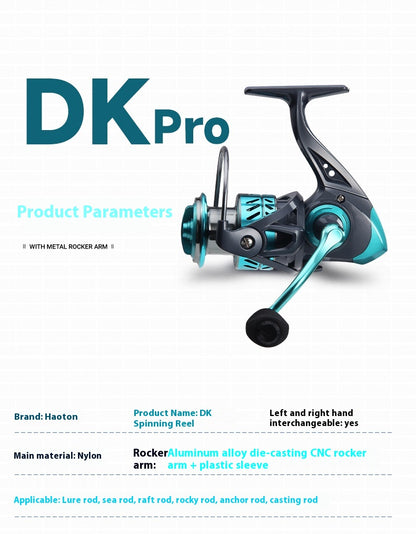 DK4 Generation Gapless Long Casting Lure Spinning Reel Wholesale Metal Line Cup Fishing Reel Micro Fishing Reel Sea Fishing Reel
