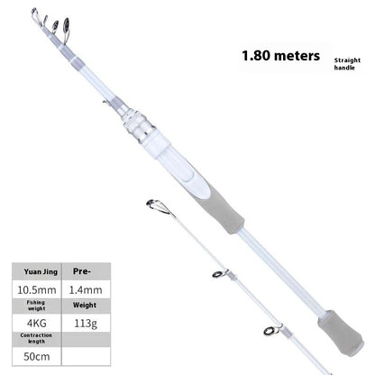 Wholesale Small White Rod Micro Lure Rod 1.68m UL Mouth Rod M Adjustable Long Casting Universal Rod Carbon Fiber Fishing Rod
