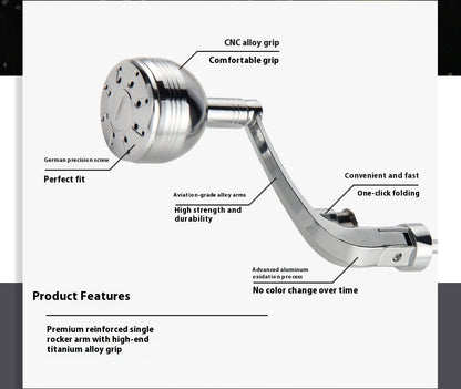 Wholesale Spinning Wheel Metal Crank Arm Metal Spherical Modified Crank Fishing Wheel Single Double Crank Accessories Grip Ball