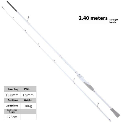 Wholesale Small White Rod Micro Lure Rod 1.68m UL Mouth Rod M Adjustable Long Casting Universal Rod Carbon Fiber Fishing Rod