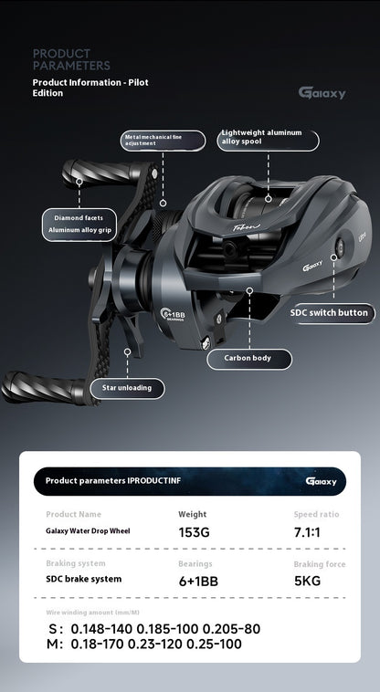 Xinghe SDS Electromagnetic Brake Water Drop Reel Noise Carbon Fishing Reel Fifth Generation Drag Alarm Bluetooth Fishing Reel