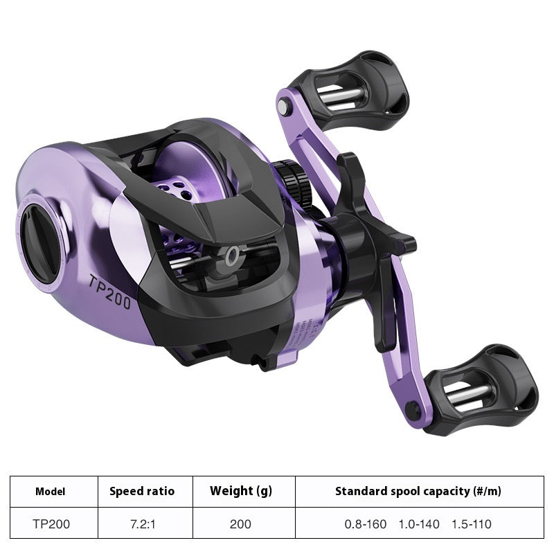Lure Baitcasting Reel Wholesale 7.2:1 Fishing Reel with Drag Alarm Black Fishing Reel Long Casting Fishing Reel Fishing Line Reel TP