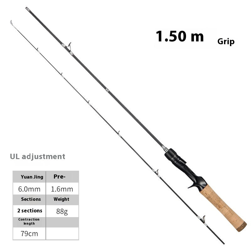 Carbon Cork UL Lure Rod 1.35m Micro Rod for Snakehead and Whitebait Fishing Rod Wholesale