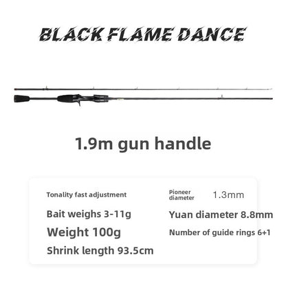 Haodun Full Fuji O-Ring Carbon Micro Lure Rod with Sound Wheel Seat 1.68m UL Fishing Rod Long Casting Fishing Rod