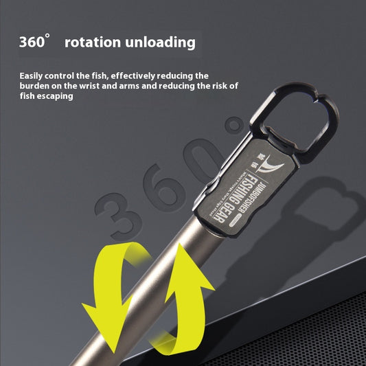 Wholesale Aluminum Alloy Multifunctional Fish Control Device Push Type Extended Fish Control Clip Lure Big Fish Clip with Rotating Unloading