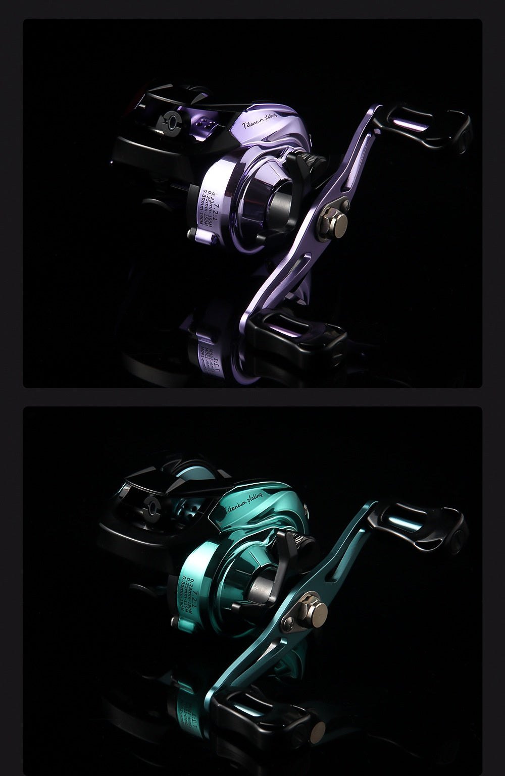Lure Baitcasting Reel Wholesale 7.2:1 Fishing Reel with Drag Alarm Black Fishing Reel Long Casting Fishing Reel Fishing Line Reel TP