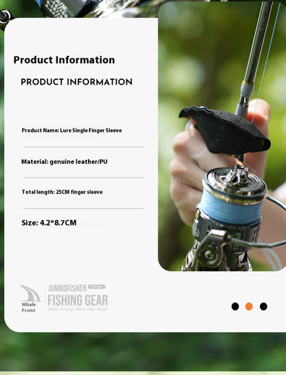 Spinning Wheel Casting Anti-Cut Finger Gloves Genuine Leather Anti-Cut Wear-Resistant Thickened Finger Gloves Wholesale Lure Fishing Gear