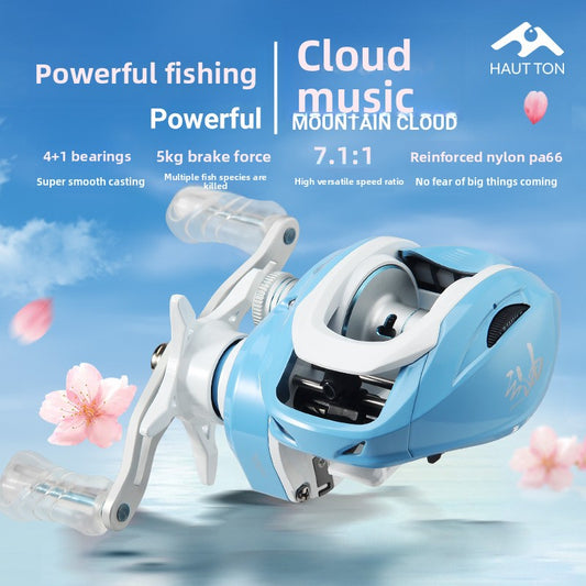 Macaron Micro Lure Water Drop Reel Shallow Line Cup Fishing Reel Short Shaft Line Cup Fishing Reel 7.1:1 Fishing Reel