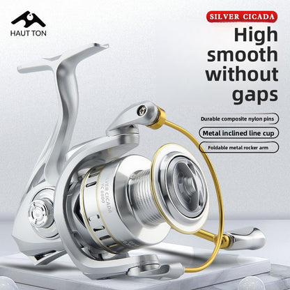 3+1 Gapless Lure Spinning Reel Metal Line Cup Long Casting Fishing Reel Universal Reel Fishing Reel Sea Rod Reel YC
