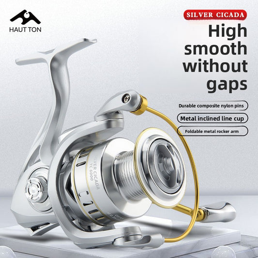 3+1 Gapless Lure Spinning Reel Metal Line Cup Long Casting Fishing Reel Universal Reel Fishing Reel Sea Rod Reel YC