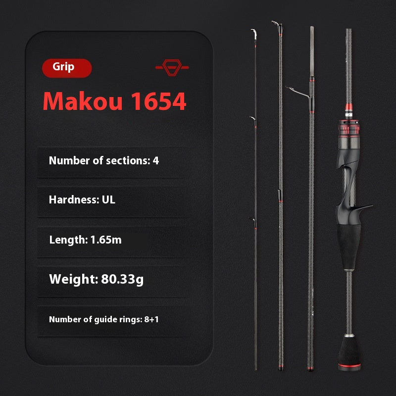 Full Set Fuji O-Ring Four-Section Micro Rod UL Ultra-Soft Multi-Section Lure Rod Teben Xiaosi Four-Mouth Rod 68g