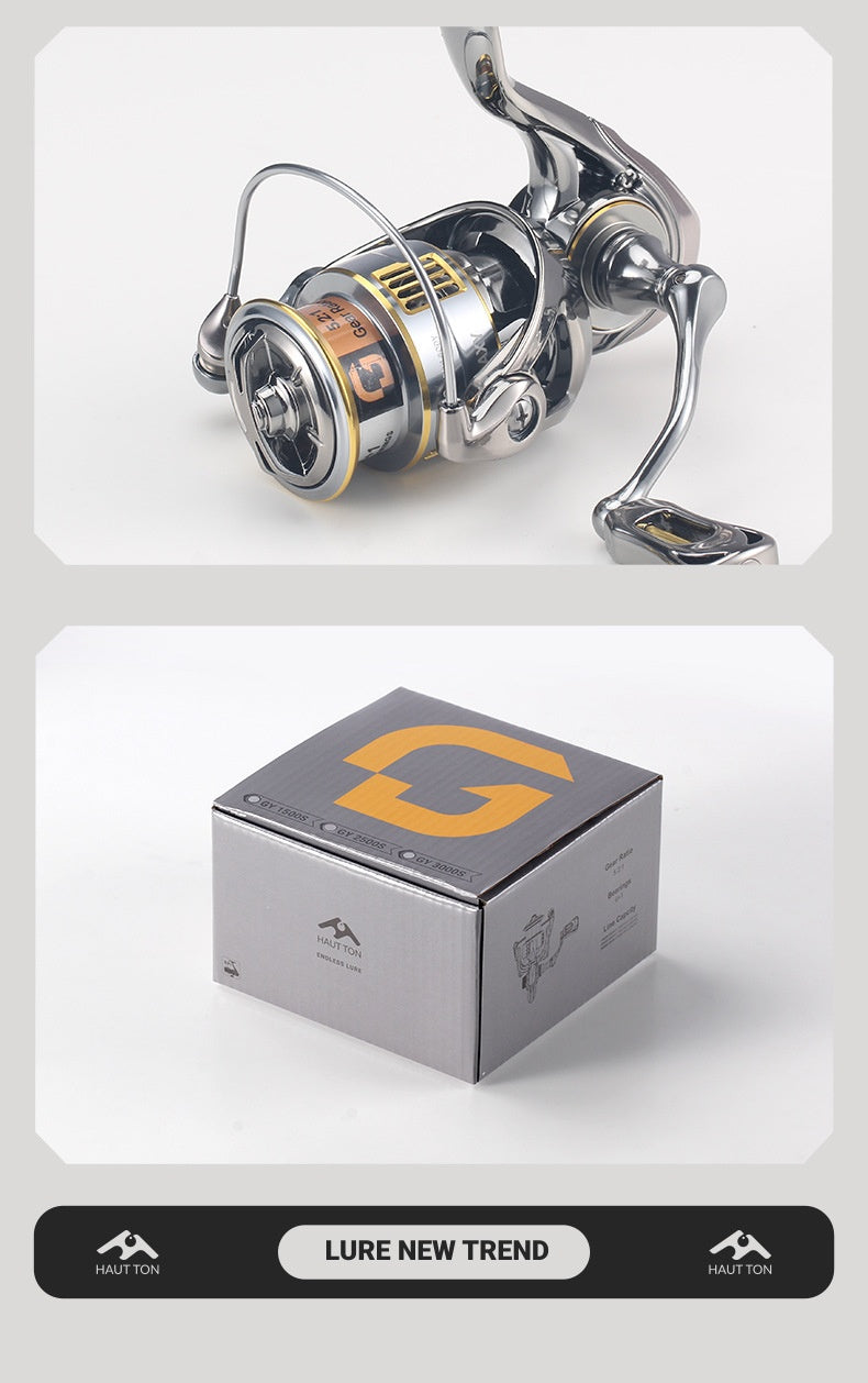 Micro Spinning Wheel Carbon Body Only 165g Long Casting Lure Fishing Reel 6+1 Bearing Screw-in Fishing Reel