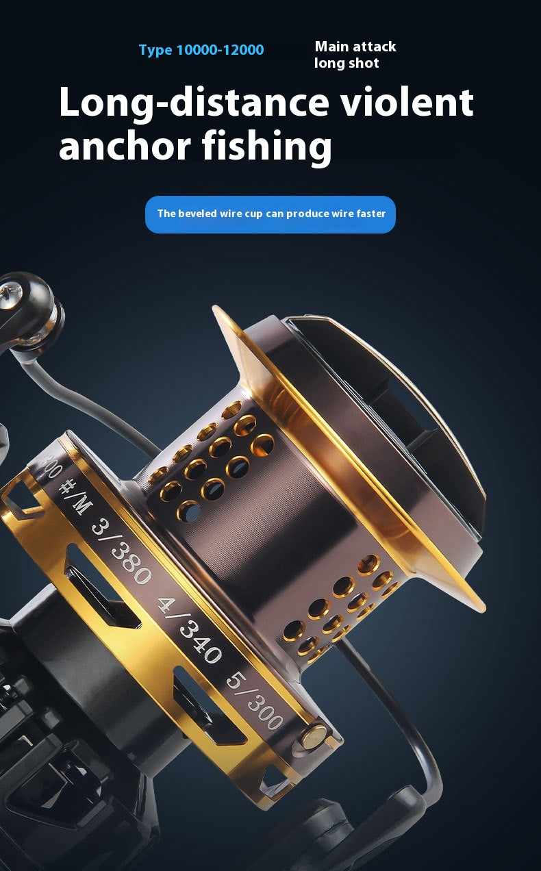 Spinning Reel Long Casting Sea Rod Reel Casting Reel Fishing Reel 12000 Fish Reel Sea Rod Reel Fishing Line Reel Anchor Reel Fishing Gear