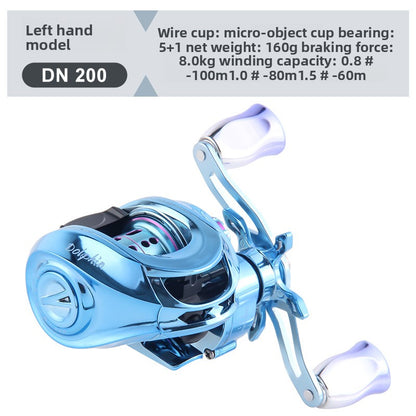Custom Lure Baitcasting Reel Long Casting Anti-Explosion Line Fishing Reel with Drag Alarm Metal Master