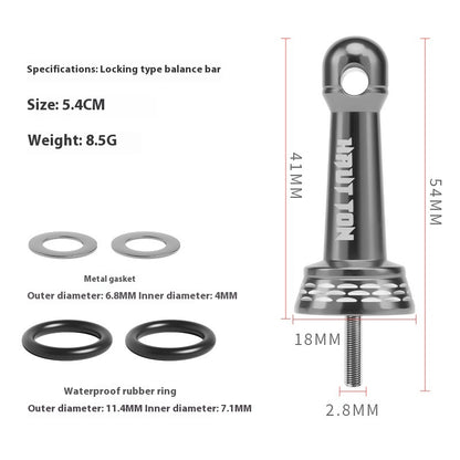 Spinning Wheel Metal Balance Rod Fishing Wheel Anti-Collision Rod Modified Fishing Wheel Rocker Arm Nut Accessories Can Hang Bait