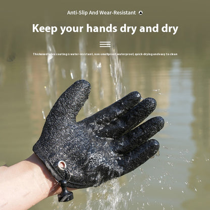 Lure Anti-Slip Fishing Gloves Multi-Functional Fishing Latex Gloves Anti-Puncture Waterproof Sea Fishing Gloves