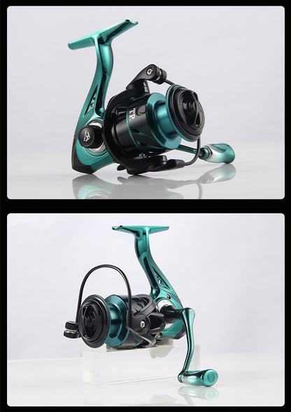 Micro Fishing Reel Deep Line Cup Fishing Reel Sea Fishing Reel Black Electroplated Fishing Reel Lure Spinning Reel