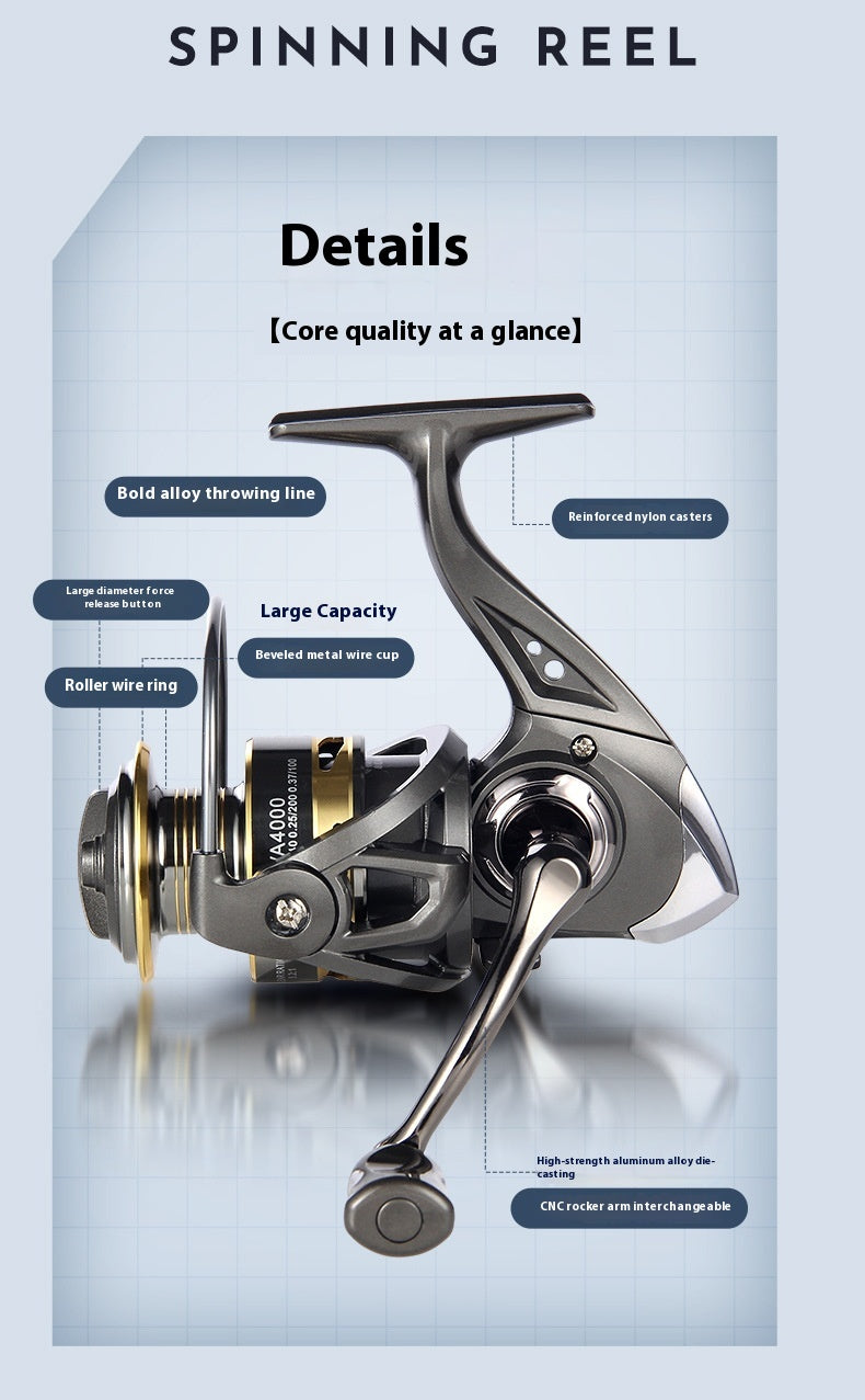 Gap-Free Lure Spinning Reel Wholesale Long Casting Universal Fishing Reel Casting Rod Sea Rod Fishing Reel Smooth Fishing Line Reel