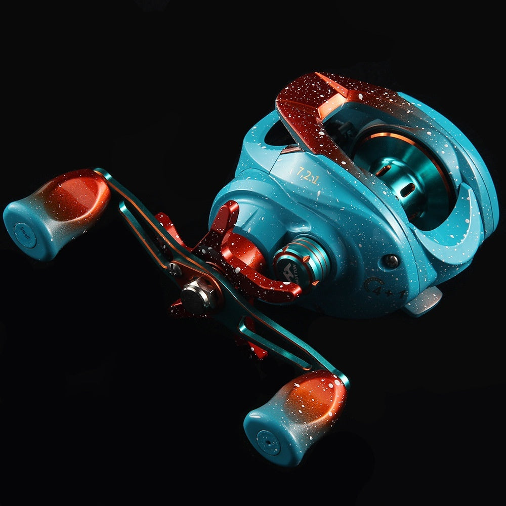 Lure Baitcasting Reel Wholesale Metal Long Casting Anti-Explosion Line Fishing Reel 7.2:1 Fishing Reel Cross-Border New Product Sea Fishing Reel