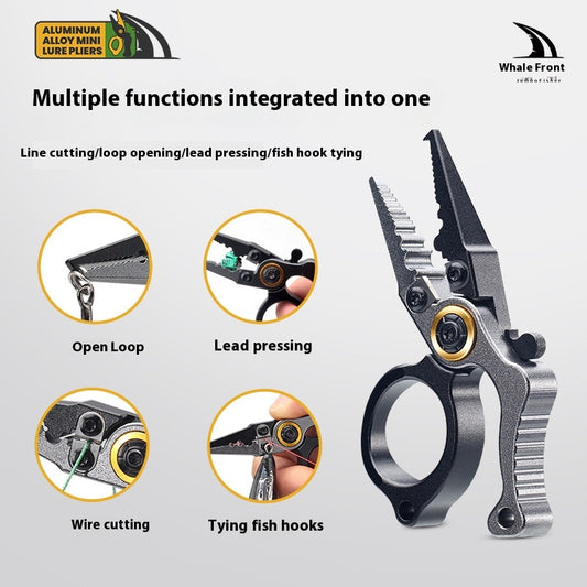Lockable Aluminum Alloy Pliers Mini Lure Pliers Ring Opener Line Cutter Fishing Line Cutter Ring Cutter Line Cutter Only 28g