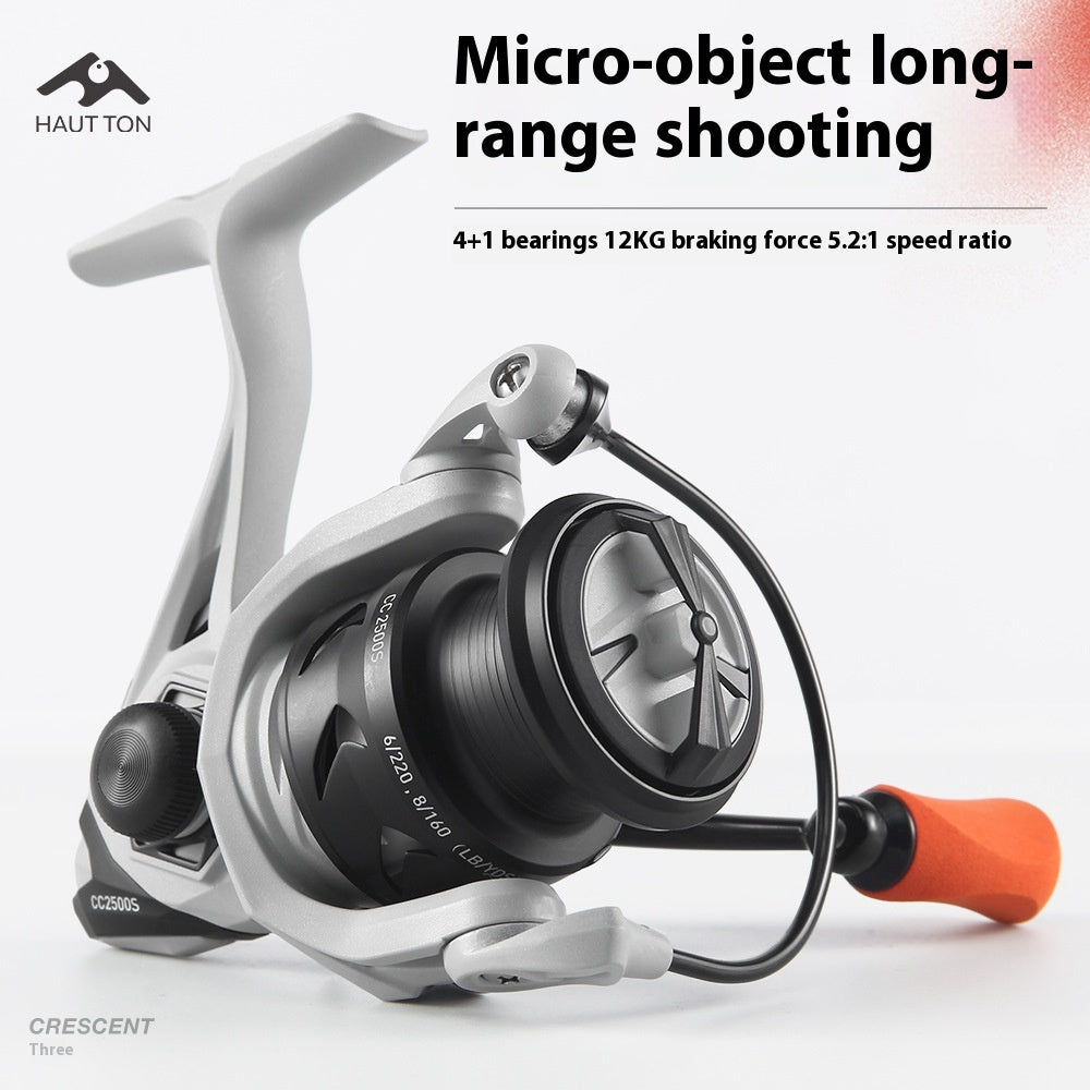 Seamless Lure Spinning Reel 4+1 Long Casting Reel 5.2:1 Universal Sea Fishing Reel Sea Rod Reel CC