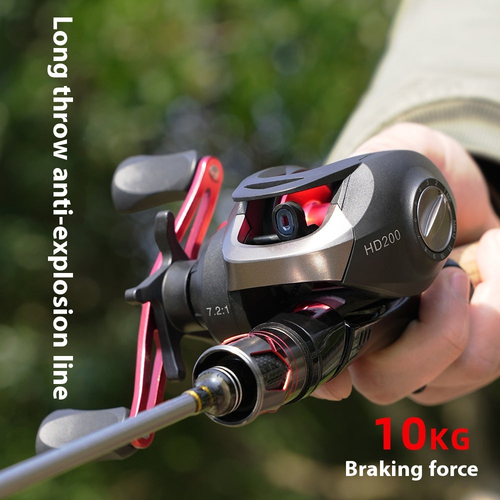 Haodun Lure Baitcasting Reel Wholesale Long Casting Anti-Explosion Line Fishing Reel Fishing Reel for Blackfish Micro Baitcasting Reel HD