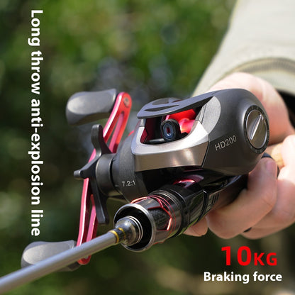 Haodun Lure Baitcasting Reel Wholesale Long Casting Anti-Explosion Line Fishing Reel Fishing Reel for Blackfish Micro Baitcasting Reel HD