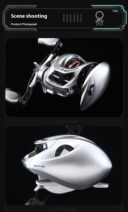 Lure Long Casting Baitcasting Reel Wholesale Takuuma Jig Fox Same Model with Drag Alarm Black Fishing Reel Ultra-light Sea Fishing Reel