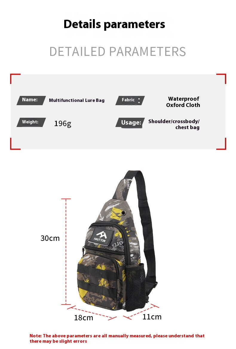 Lure Bag 2025 New Multifunctional Fishing Bag with Rod Insert Camouflage Outdoor Single Shoulder Crossbody Bag Lure Waist Bag