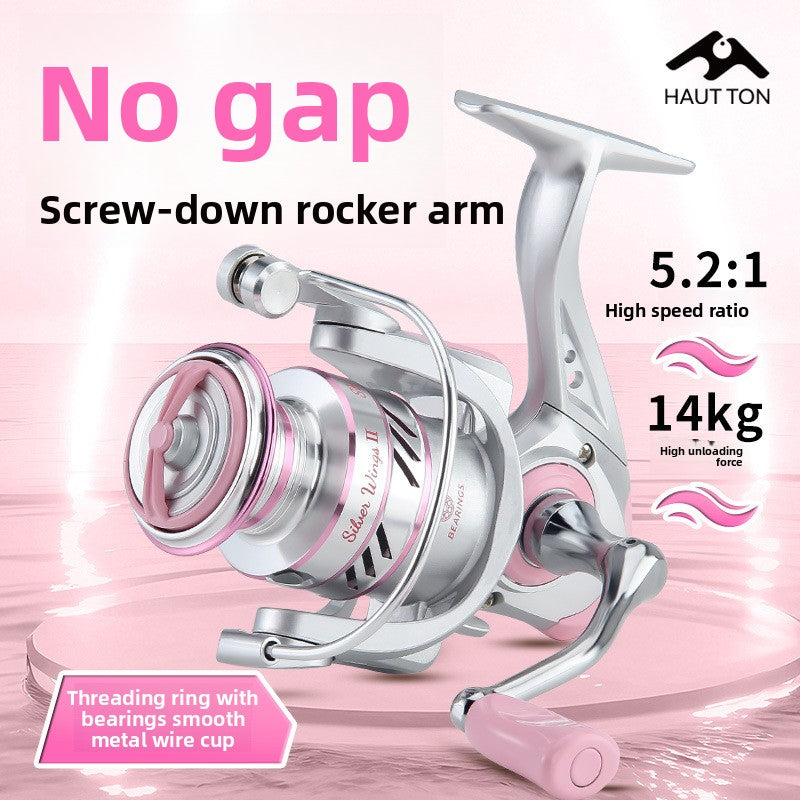 Screw-in Micro Lure Spinning Reel Gapless 2+1 Long Casting Fishing Reel Fishing Line Reel Micro Reel Sea Rod Reel