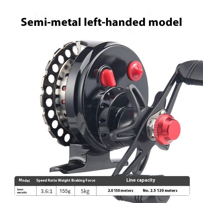 Micro Lead Raft Wheel Front Casting Wheel Bridge Raft Boat Raft Wheel Ice Fishing Wheel One-Key Magnetic Brake Slow-Descent Raft Fishing Wheel
