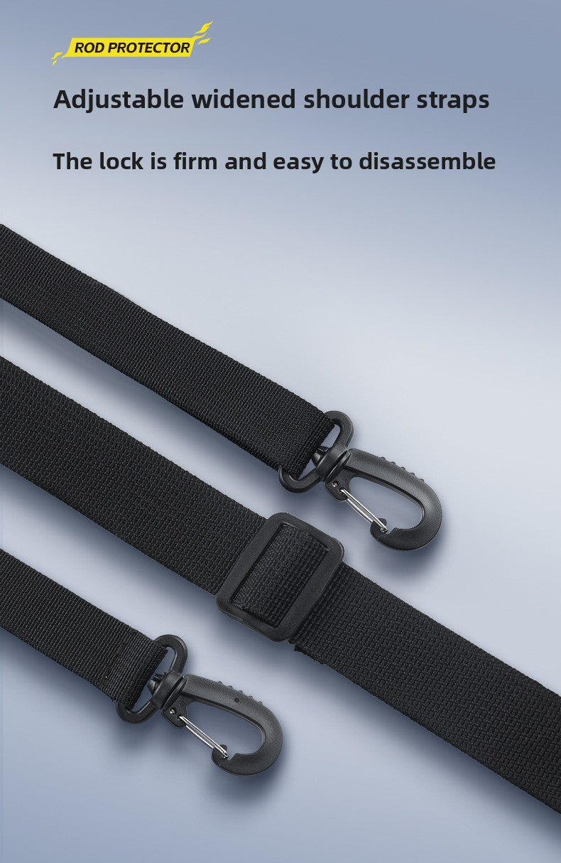 Lure Rod Bag Universal Rod Holder Bag Adjustable Length Width with Velcro Spinning Wheel Bag